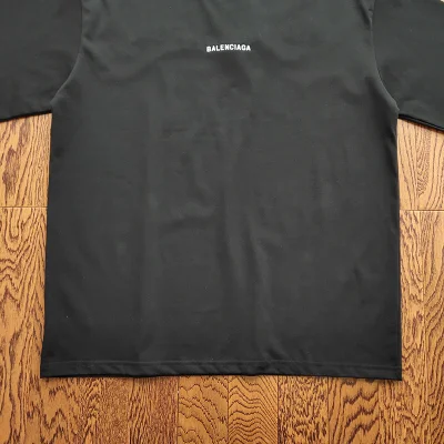 Футболка Balenciaga With A Small Brand Name "Black" фото № 6