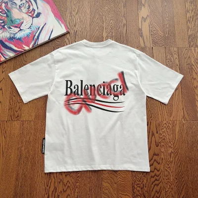 Футболка Balenciaga X Gucci With A Print From Two Brands "White" фото № 2