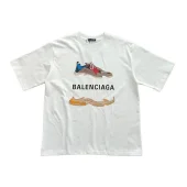Футболка Balenciaga With Graphic Print Of Shoes "White"