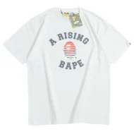 Футболка Bape Logo Divided Into Stripes Print "White"