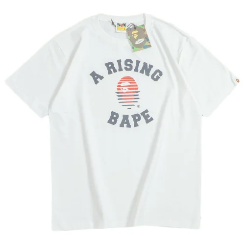 Футболка Bape Logo Divided Into Stripes Print "White"