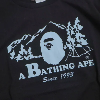 Футболка Bape Tent In Mountains "Black" фото № 5