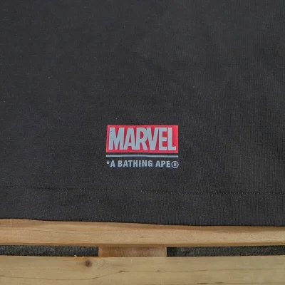 Футболка Bape Print Captain America "Black" фото № 4