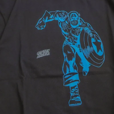 Футболка Bape Print Captain America "Black" фото № 3