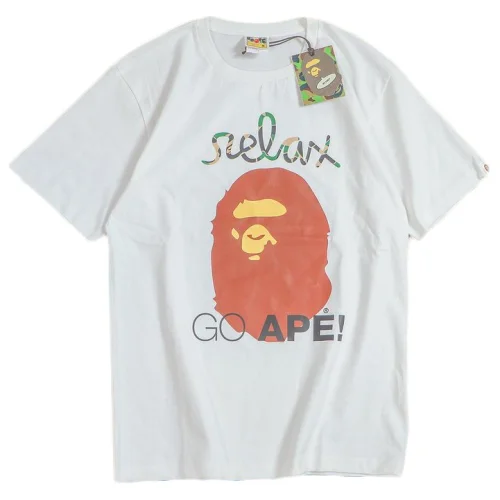 Футболка Bape Inscription Go Ape "White"