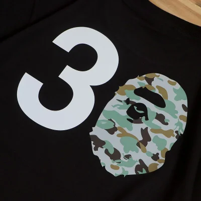 Футболка Bape With Man And Number "Black" фото № 5