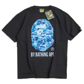 Футболка Bape Front Logo With Blue Details "Black"