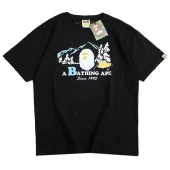 Футболка Bape Logo And Camp In Mountains "Black"