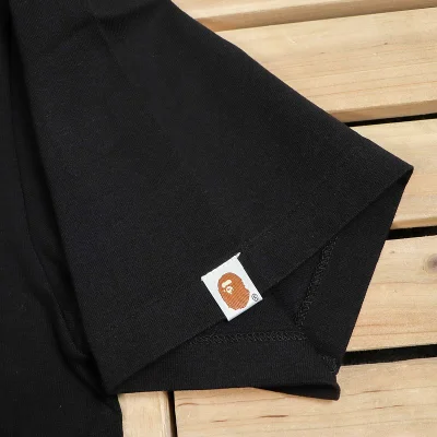 Футболка Bape Logo And Camp In Mountains "Black" фото № 4