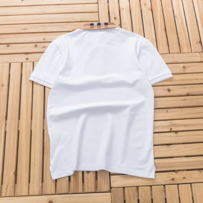 Поло Burberry Plaid Collar "White" фото № 2