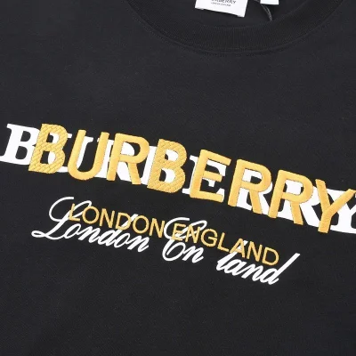 Футболка Burberry Yellow Inscription "Black" фото № 5