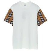 Футболка Burberry Plaid Sleeves "White"