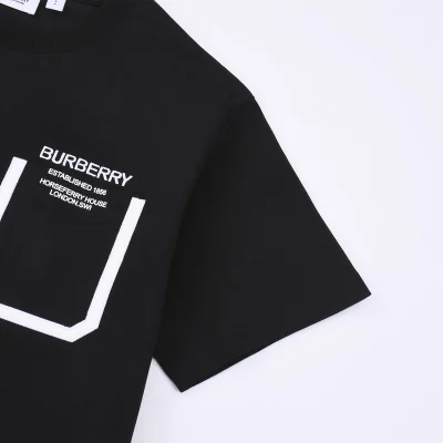Футболка Burberry With Text On Pocket "Black" фото № 8