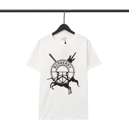 Футболка Burberry With Pegasus Print And Logo "White"