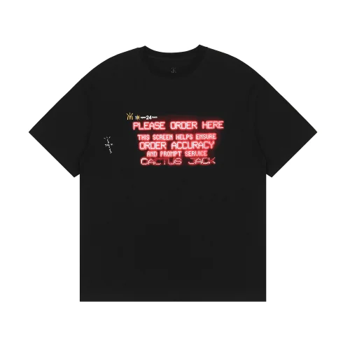 Футболка Cactus Jack Merch Please Order Here "Black"