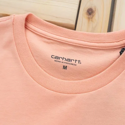 Футболка Carhartt With A Small Logo On The Pocket "Peach" фото № 8