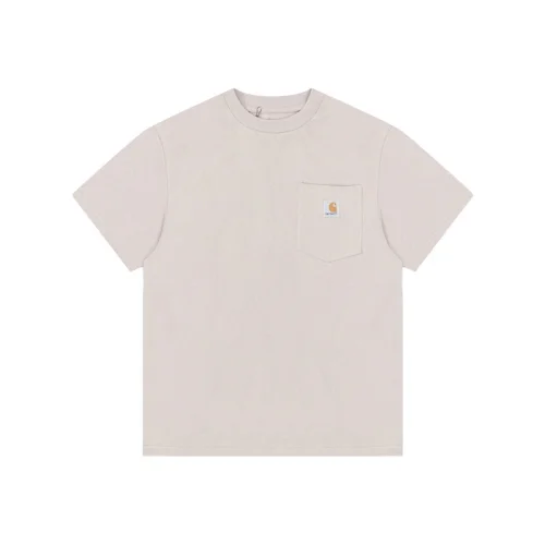 Футболка Carhartt Small Logo On The Pocket "Gray/White"