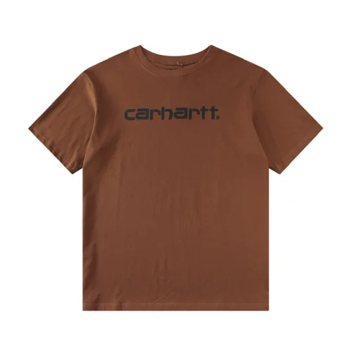 Футболка Carhartt Plain With The Inscription "Brown"