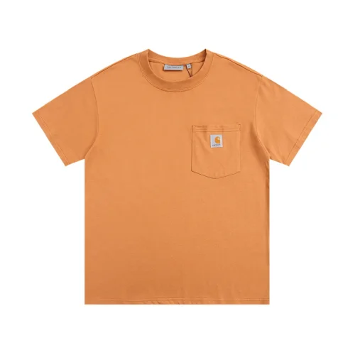 Футболка Carhartt Pocket With A Small Logo "Beige/Orange"