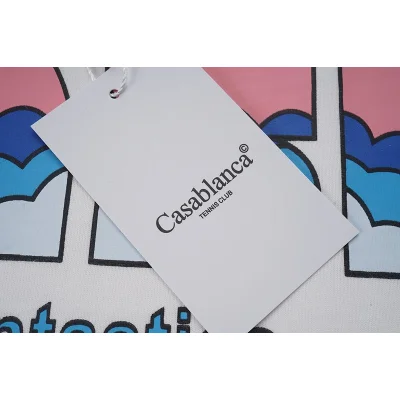 Футболка Casablanca Logo From Multicolor Clouds "White" фото № 3
