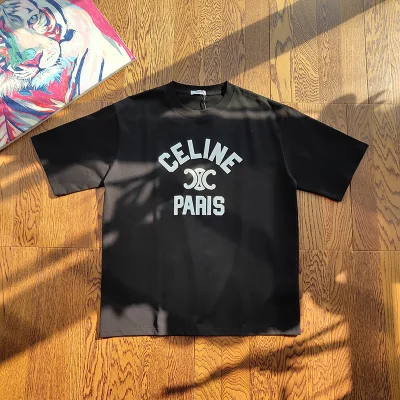 Футболка Celine Base With Logo "Black" фото № 2
