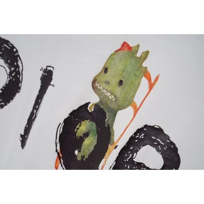 Футболка Christian Dior Logo With Sitting Dragon "White" фото № 5