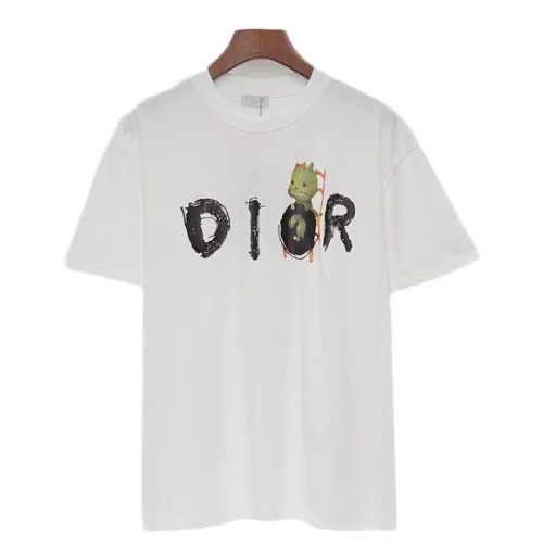 Футболка Christian Dior Logo With Sitting Dragon "White"