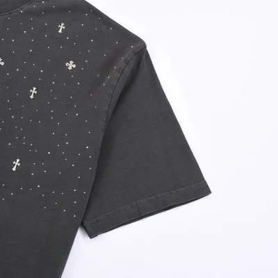 Футболка Chrome Hearts Decorated With Diamonds "Gray" фото № 4