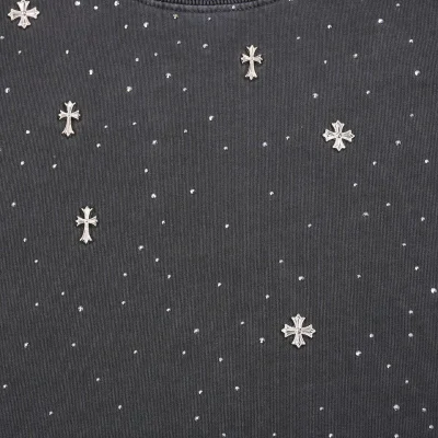 Футболка Chrome Hearts Decorated With Diamonds "Gray" фото № 6