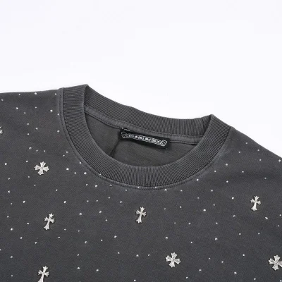 Футболка Chrome Hearts Decorated With Diamonds "Gray" фото № 8