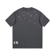 Футболка Chrome Hearts Decorated With Diamonds "Gray"