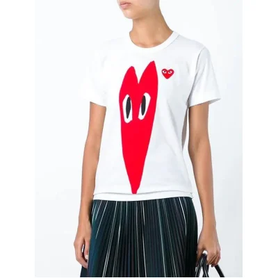 Футболка Comme des Garçons Play Graphic Print "White" фото № 2