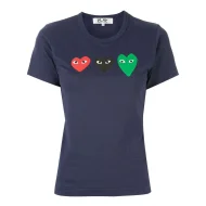 Футболка Comme des Garçons Play Triple Heart Eyes