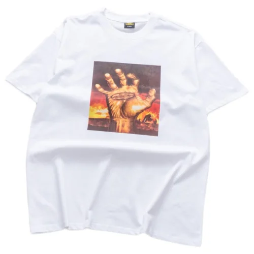 Футболка Corteiz Chisel Hands Before Fire "White"