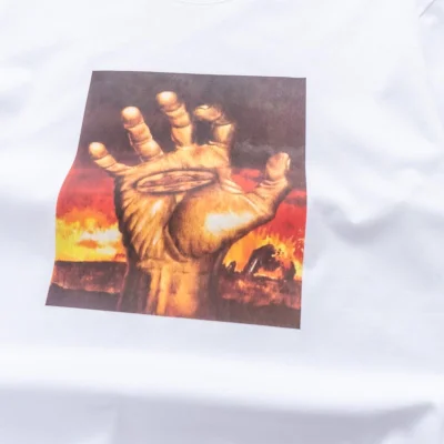 Футболка Corteiz Chisel Hands Before Fire "White" фото № 3