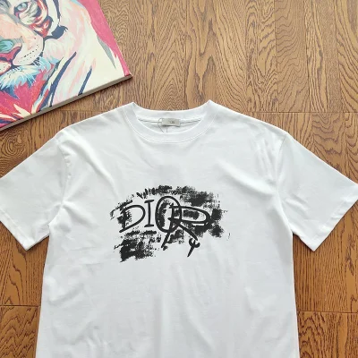 Футболка Dior With Text Print "White" фото № 9