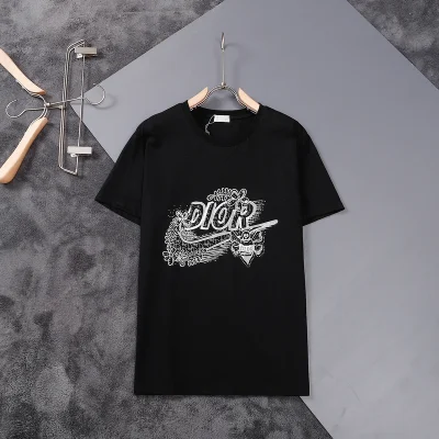 Футболка Dior X Nike Logo "Black" фото № 3