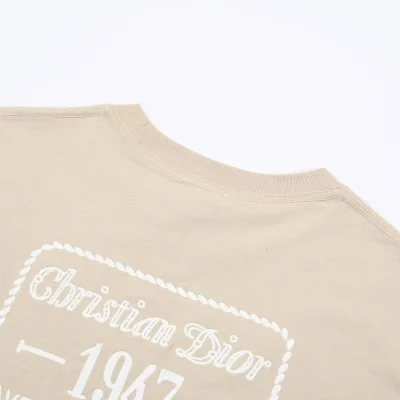 Футболка Dior Emblem With Data "Cream" фото № 2