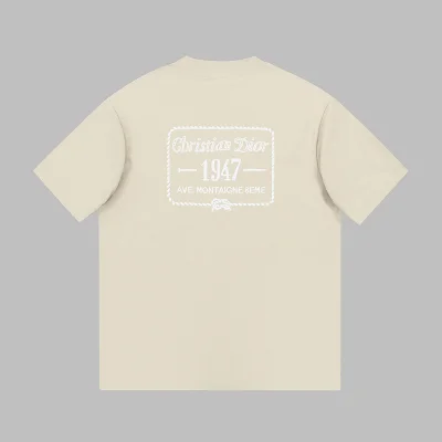 Футболка Dior Emblem With Data "Cream" фото № 6