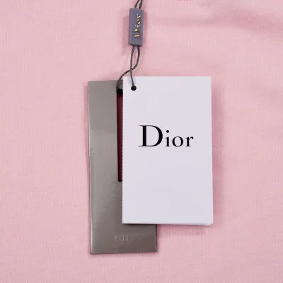 Футболка Dior Basic Collection With Small Logo "Pink" фото № 5