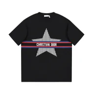 Футболка Dior Striped Star "Black"