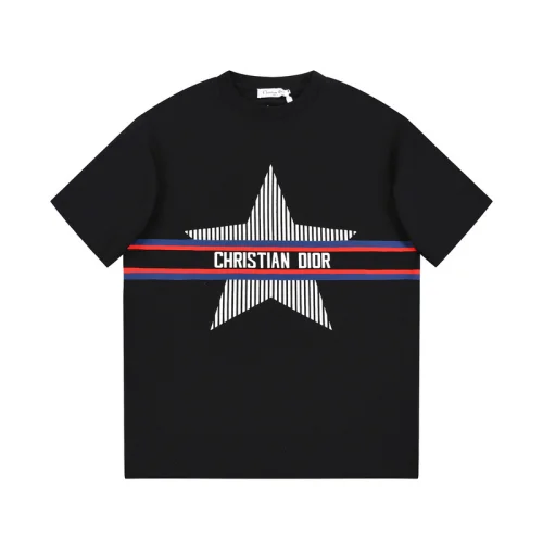 Футболка Dior Striped Star "Black"