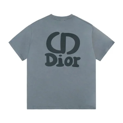Футболка Dior With An Abbreviation "Gray/Blue" фото № 4