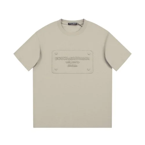 Футболка Dolce And Gabbana With An Embossed Logo "Beige"