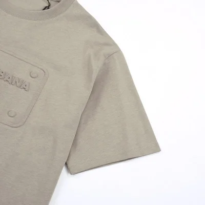 Футболка Dolce And Gabbana With An Embossed Logo "Beige" фото № 3