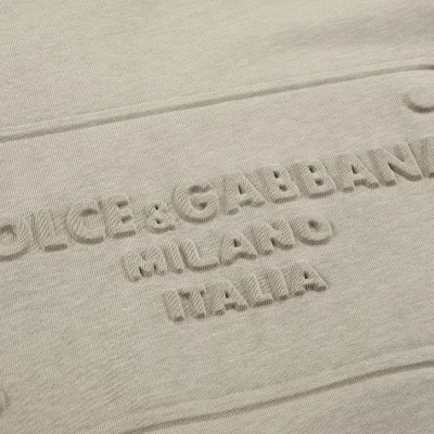 Футболка Dolce And Gabbana With An Embossed Logo "Beige" фото № 7