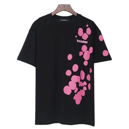 Футболка Dsquared2 Colored Paint Spots "Black, Pink"