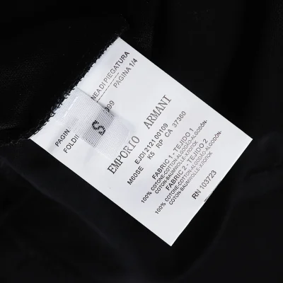 Футболка Emporio Armani With Logo And Eagle Print "Black" фото № 7