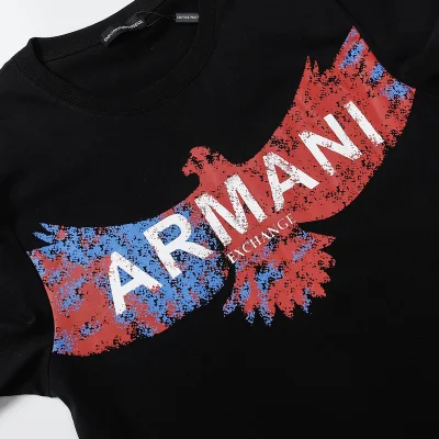 Футболка Emporio Armani With Logo And Eagle Print "Black" фото № 6
