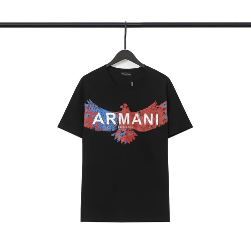 Футболка Emporio Armani With Logo And Eagle Print "Black"